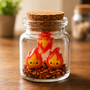 Moments in Time - Kawaii Flame Spirit Jar