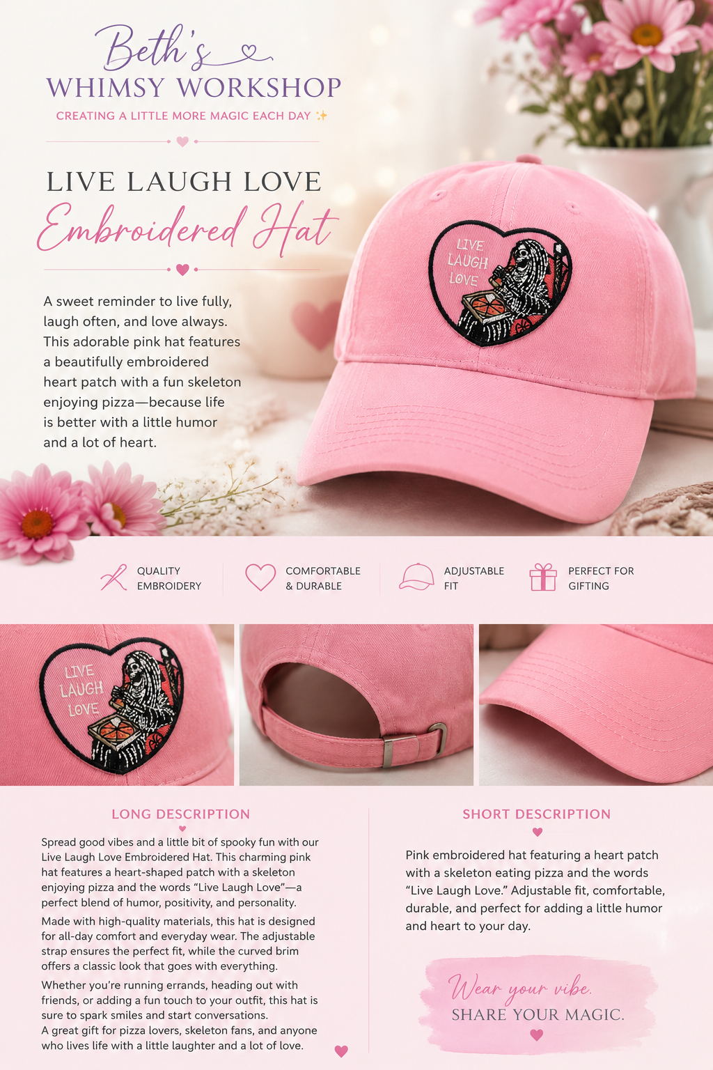 Live Laugh Love Hat